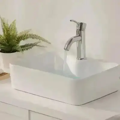 New in box Ceramic Rectangular Bathroom Vessel Sink, View more