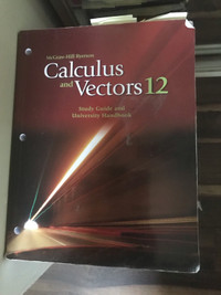 3 textbooks about calculus and vectors and advanced functions 