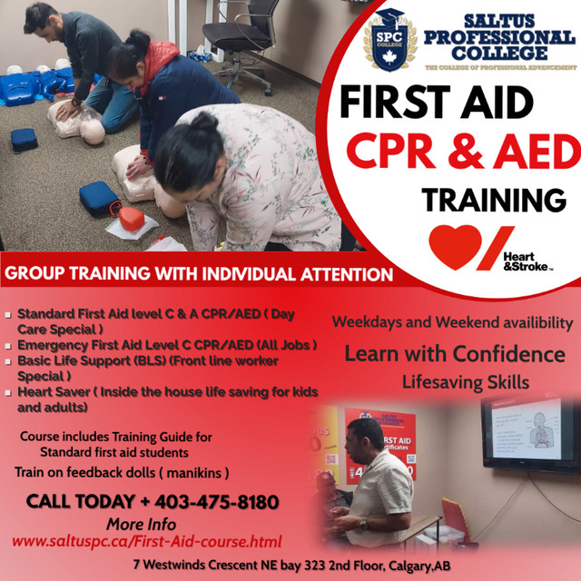 Certified Approved First Aid Training Course in Classes & Lessons in Calgary