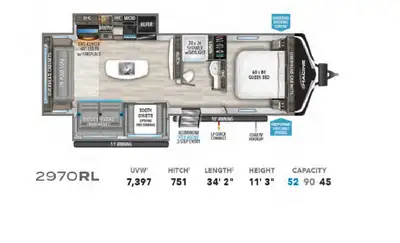 2023 GD 2970RL with slide toppers and hitch. Vent Covers also has warranty until 2030. This 4 season...