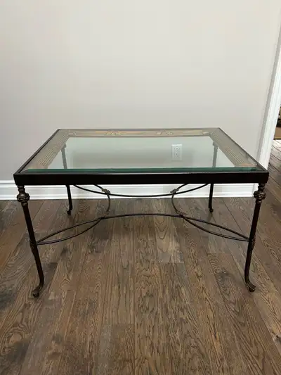 Wrought iron coffee table, View more