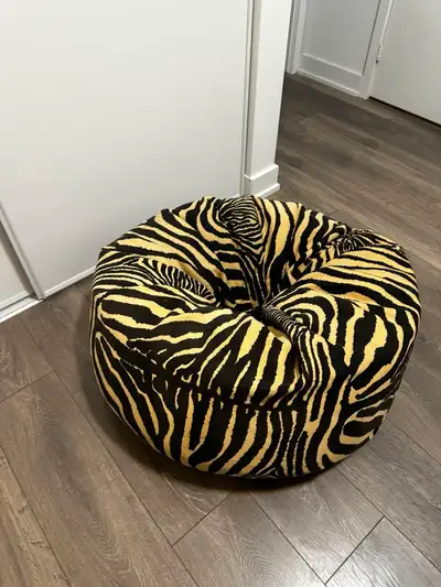 Zebra Print Bean Bag Chair, View more