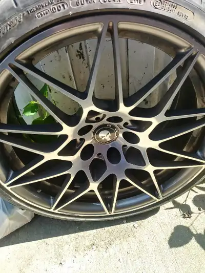 Single rim with tire