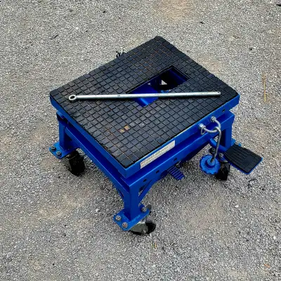 Motorcycle Hydr. Lift , 14 3/4 = 34 1/4 , works as it should