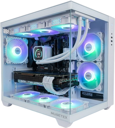 ULTIMATE 4K GAMING PC - RTX 3090 24GB | Ryzen | White Build, View more