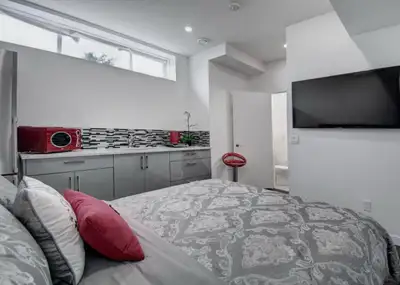 Welcome to your cozy retreat! This fully furnished basement suite offers everything you need for com...