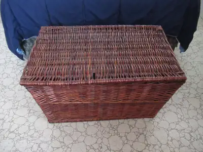 Bac de rangement en osier brun, View more
