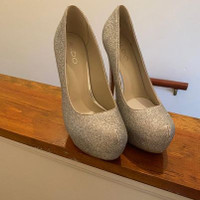 Brand New - High  Heel Shoes   - Silver