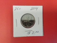 2014 Canada 25¢          coin