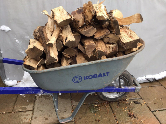 Seasoned Dry Alder  Firewood Heaping 6 cu.ft  wheelbarrow - $40 in Fireplace & Firewood in Oakville / Halton Region - Image 3