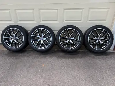 For sale is a complete set of genuine OEM Volvo Blackstone alloy wheels with premium Nokian Hakkapel...