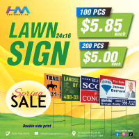 Lawn signs / Yard Signs 24"/16" Double Side !