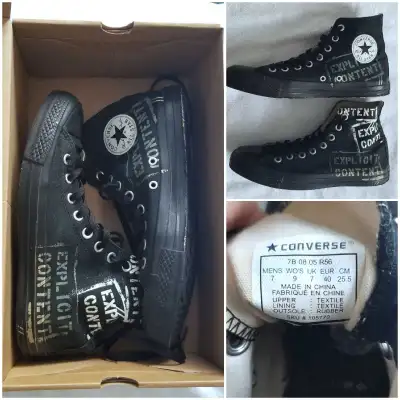 Rare Converse Explicit Content Shoes Chuck Taylor M7/W9, View more