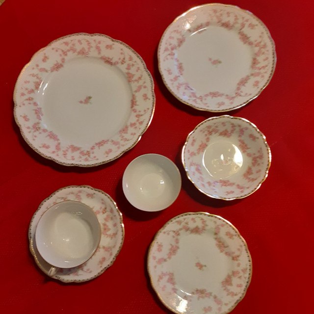 Bavaria Original Bridal Rose Dinnerware China Germany 7 Pieces in Arts & Collectibles in Stratford