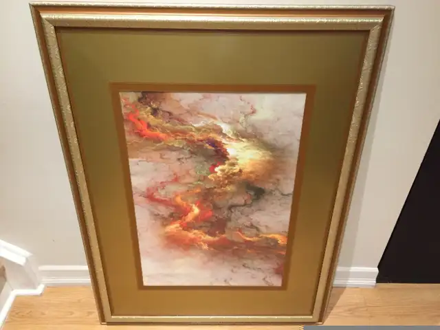 Home Decor Wall Art Large Gold Abstract Art Frame in Home Décor & Accents in Mississauga / Peel Region - Image 3