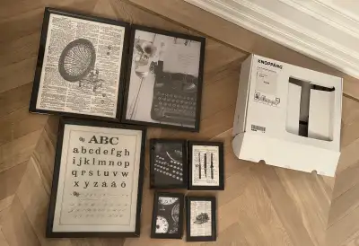 7 IKEA frames - the set is missing the 8 x 10 size. New in wrapping w original box. Pet/smoke/kid fr...