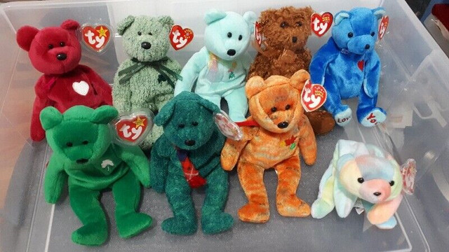 Beanie Babies Bears by Ty. Many rare, unique and vintage styles in Arts & Collectibles in Chatham-Kent