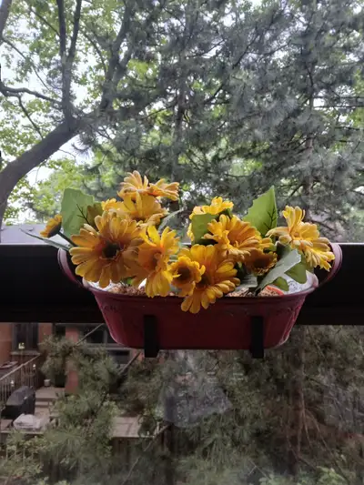 2 Metal Flower Boxes/Baskets, View more