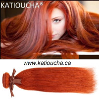 Orange Copper Red Auburn Europeen Human Hair weave weft bundles