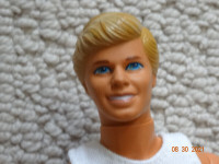 Ken /Barbie dolls, original sport o/f , molded blonde hair,80s