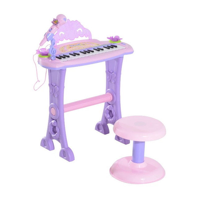 Kids Piano Electronic Keyboard Instrument with Microphone and St in Pianos & Keyboards in Markham / York Region - Image 2
