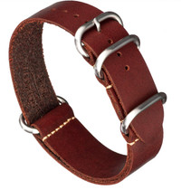 Benchmark Crazy Horse Oiled Leather Zulu WatchBand - 20mm