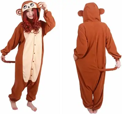 Sazac Monkey Kigurumi Animal Pajama Adult Halloween Costume, View more