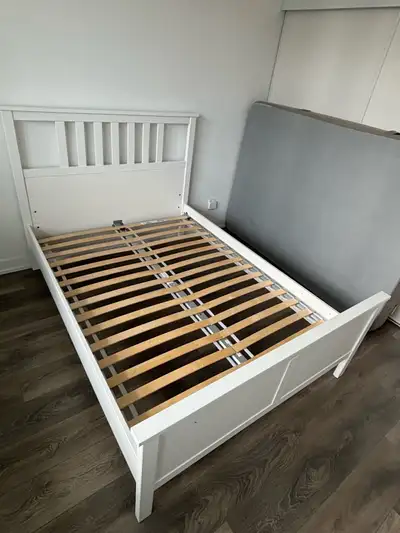 IKEA bed frame (Hemnes) double size, x2 years use, in good condi, View more