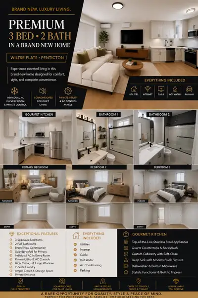 Brand New 3 Bed • 2 Bath Home for Rent | Wiltse Flats, Penticton Welcome home to this stunning brand...