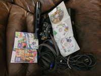 Xbox 360 gaming system with Kinect and games