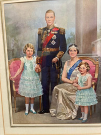 Queen Elizabeth as young girl, King George, Queen Elizabeth $90