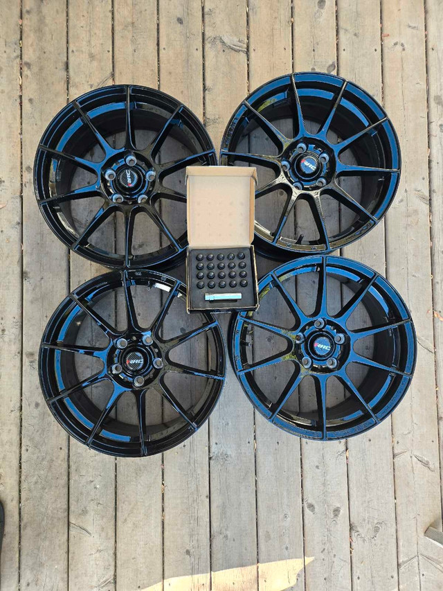 Four black 17 inches rims for sale in Tires & Rims in Meadow Lake