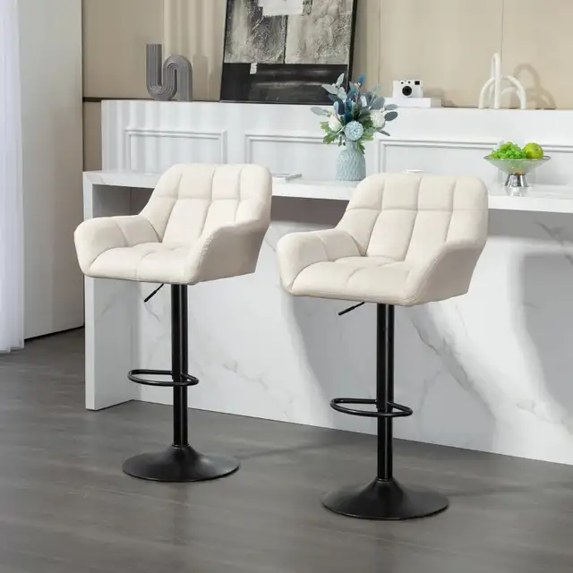 Swivel Bar stool Adjustable Bar Stool with Footrest in Chairs & Recliners in Markham / York Region - Image 7
