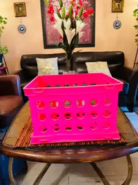Beautful Pink plastic crates 