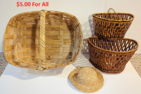 Wicker And Bamboo Baskets