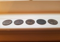 Old English pennies, pence 1902 plus - 12 pieces