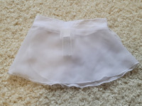 Studio Collection Pull On Dance Skirt, White, Girls Size 2 - 4