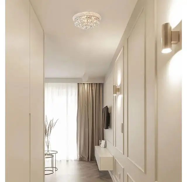 Harvey 3-Light Chrome Flush Mount With Clear Crystals in Indoor Lighting & Fans in Ottawa - Image 3
