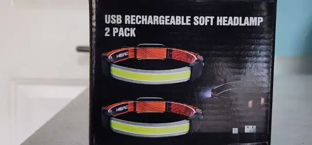 USB Rechargeable Soft Headlamp 2 Pack in Fishing, Camping & Outdoors in Mississauga / Peel Region - Image 4