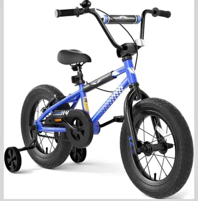 Brand new in box Glaf 14 Inch Kids Bike with Training Wheels for Boys and Girls Ages 3+ Years Old Bi...