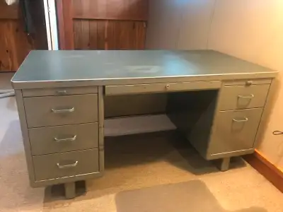 Antique Metal Desk, View more