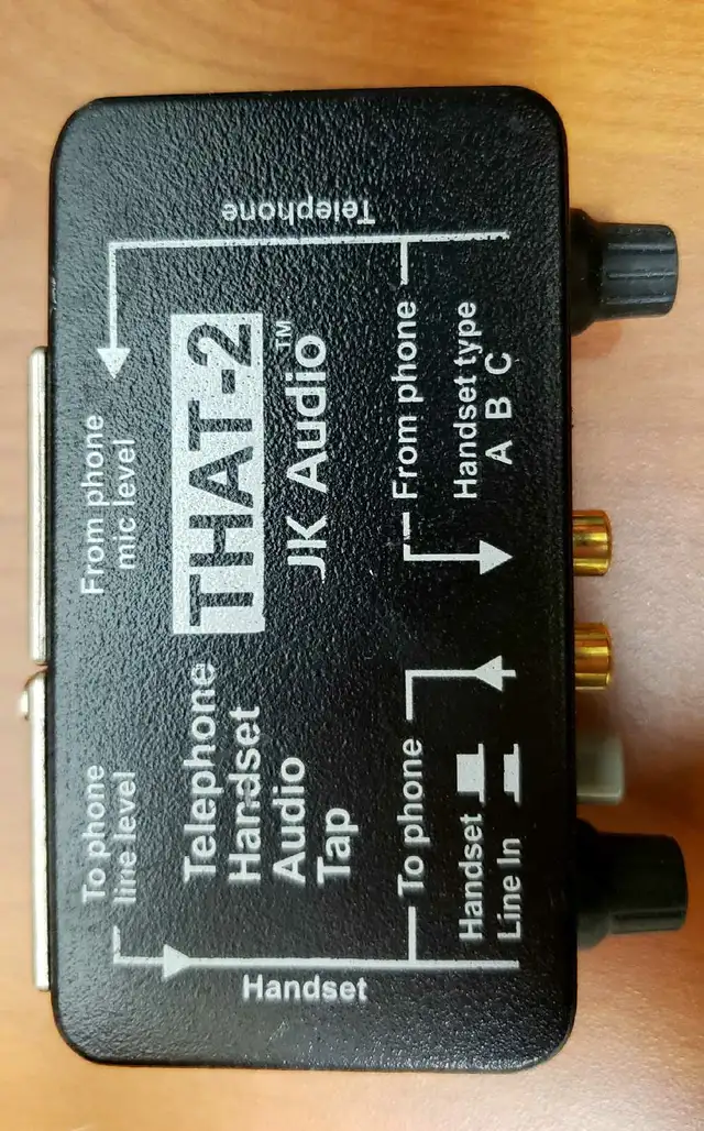 JK Audio THAT-2 Telephone Handset Audio Tap in Pro Audio & Recording Equipment in City of Toronto - Image 2