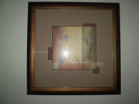 FRAMMED + MATTED 24" x 24" Abstract + Floral Wall Art