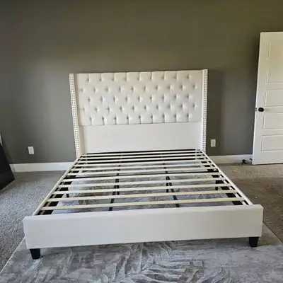  Cadre de Lit Beige Moderne – Confort, Style et Matelas Grat, View more