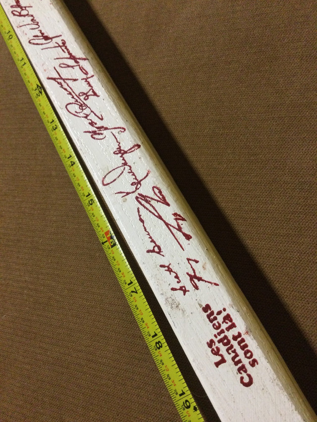 Vintage 1975 Montreal Canadiens signed wooden mini hockey stick in Arts & Collectibles in Moncton - Image 2