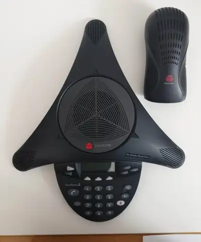 Téléconférence Polycom SoundStation 2 avec écran et module mural, View more