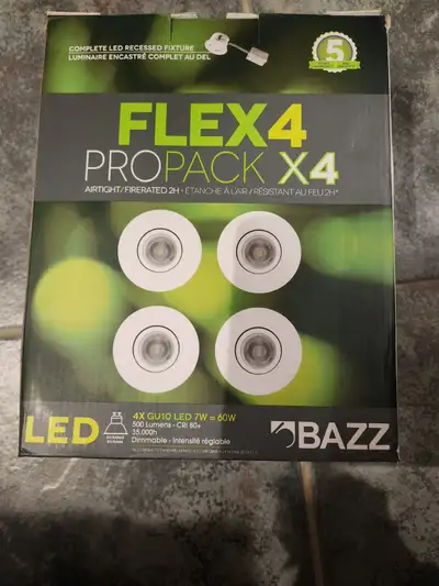 ⭐Bazz Flex LED Recessed Light Fixtures (Pot/can lights) w Bulbs⭐, View more