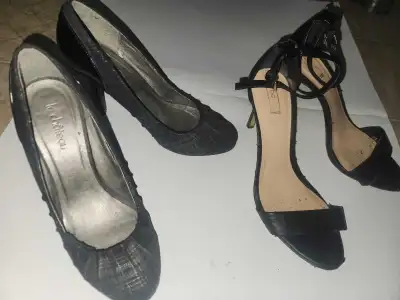 2 pairs of womens size 8 1/2 heels $10 obo, View more