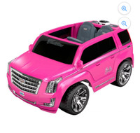 Barbie Cadillac Escalade Pink Power Wheels lightly Used