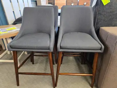 New Set of 4 Fillmore Grey Counter Height BarChairs *Reg $369 ea, View more